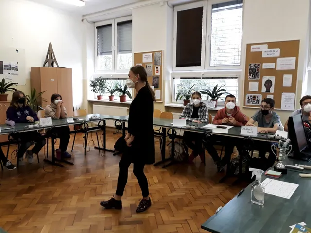 Hodina francúzštiny v triede 1.B